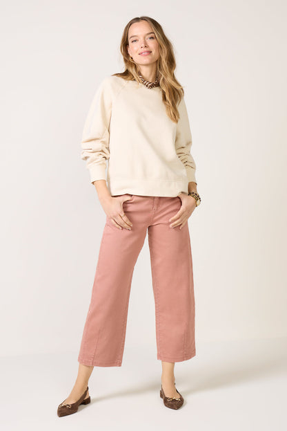 Shirred Sleeve Sweatshirt