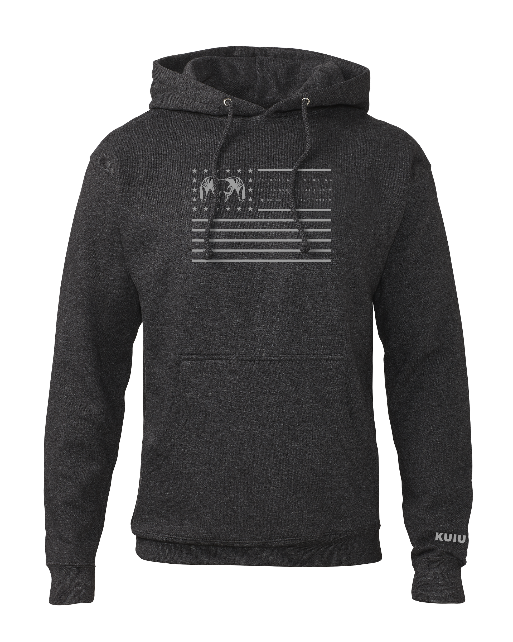 Info Flag Hoodie | Charcoal