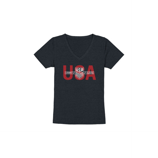 U.S. Soccer Men's National Team History Women's Navy T-Shirt