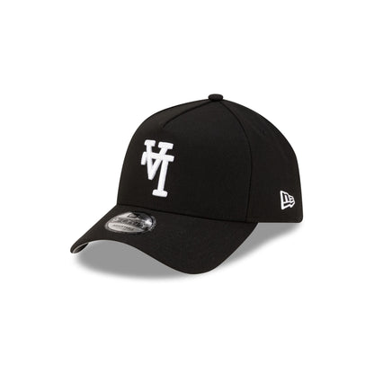 Los Angeles Dodgers Upside Down Logo Black 9FORTY A-Frame Snapback Hat