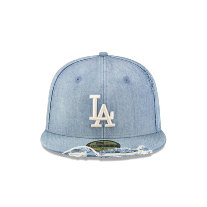 Los Angeles Dodgers Distressed Denim 59FIFTY Fitted Hat