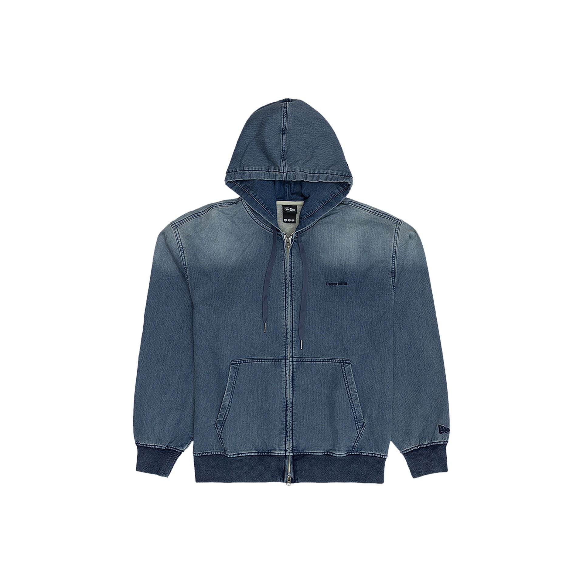 New Era Cap Washed Blue Zip-Up Sweat Jacket