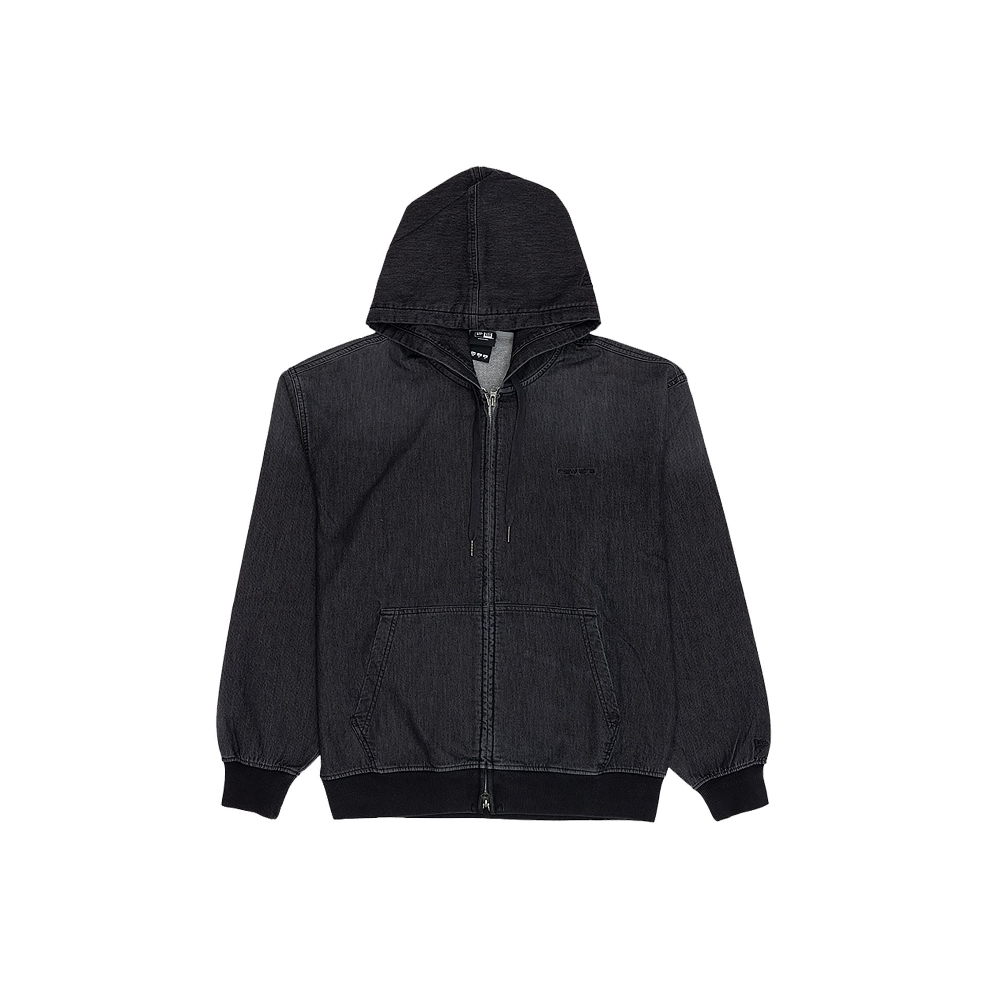 New Era Cap Washed Black Zip-Up Sweat Jacket