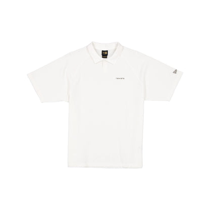 New Era Cap Black Label Crinkle Cream Polo Shirt