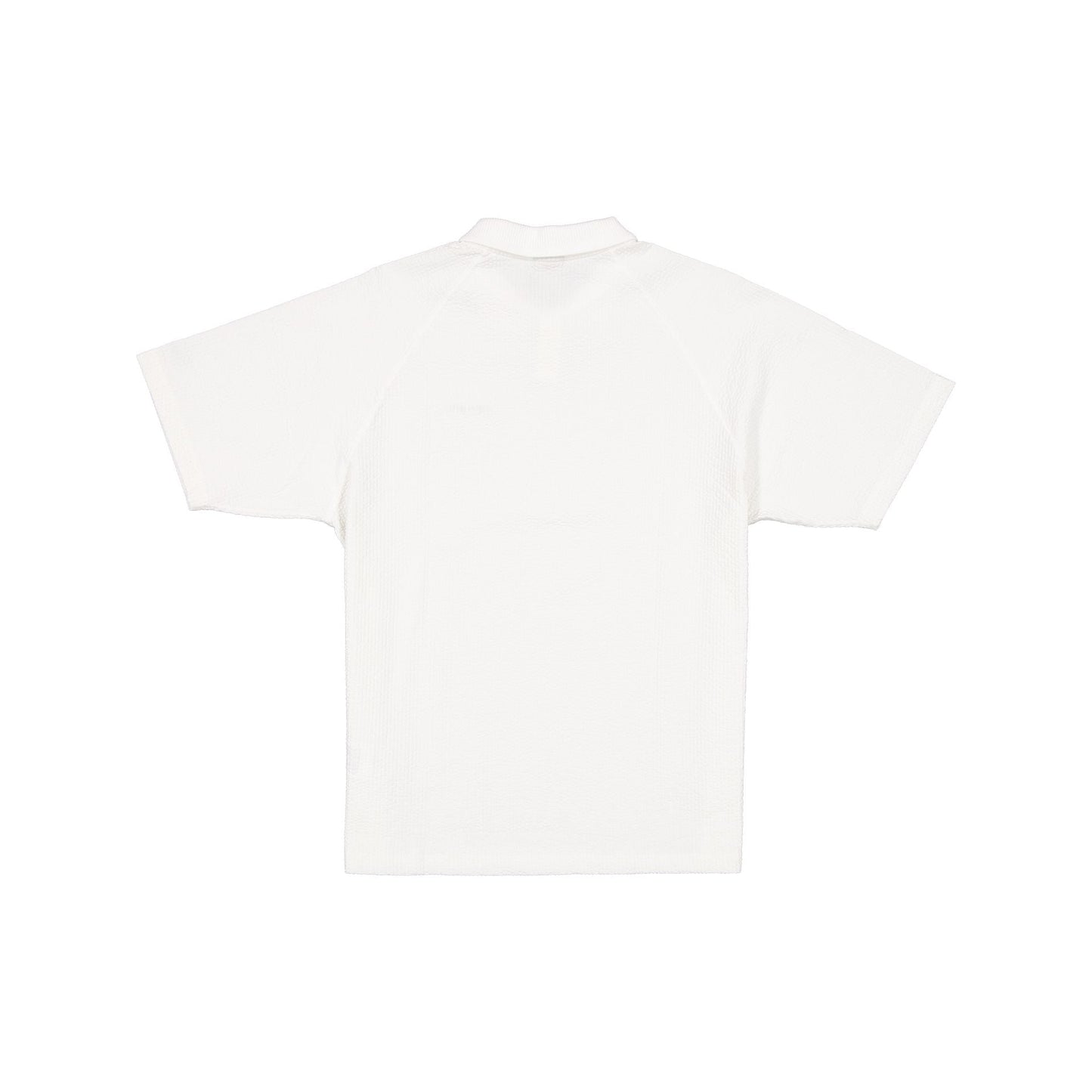 New Era Cap Black Label Crinkle Cream Polo Shirt