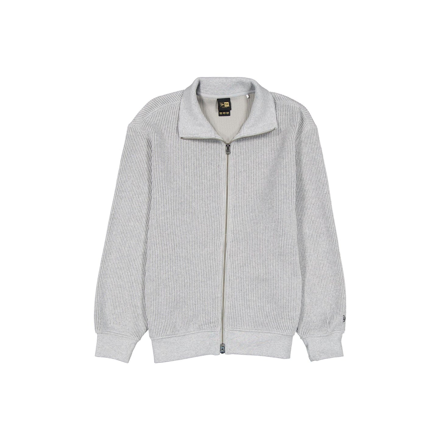 New Era Cap Black Label Knit Heather Gray Zip-Up Jacket