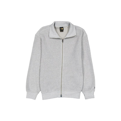 New Era Cap Black Label Knit Heather Gray Zip-Up Jacket