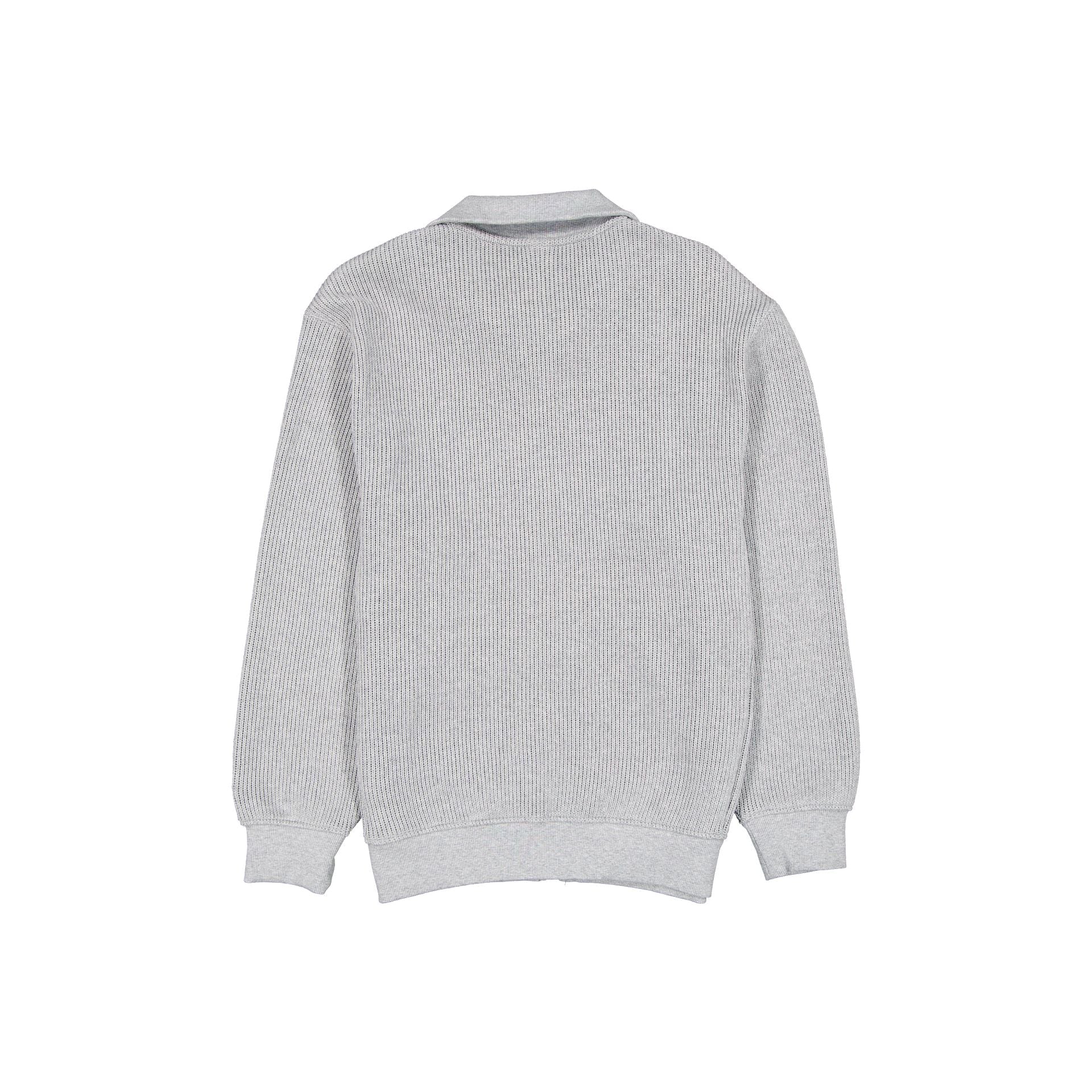 New Era Cap Black Label Knit Heather Gray Zip-Up Jacket
