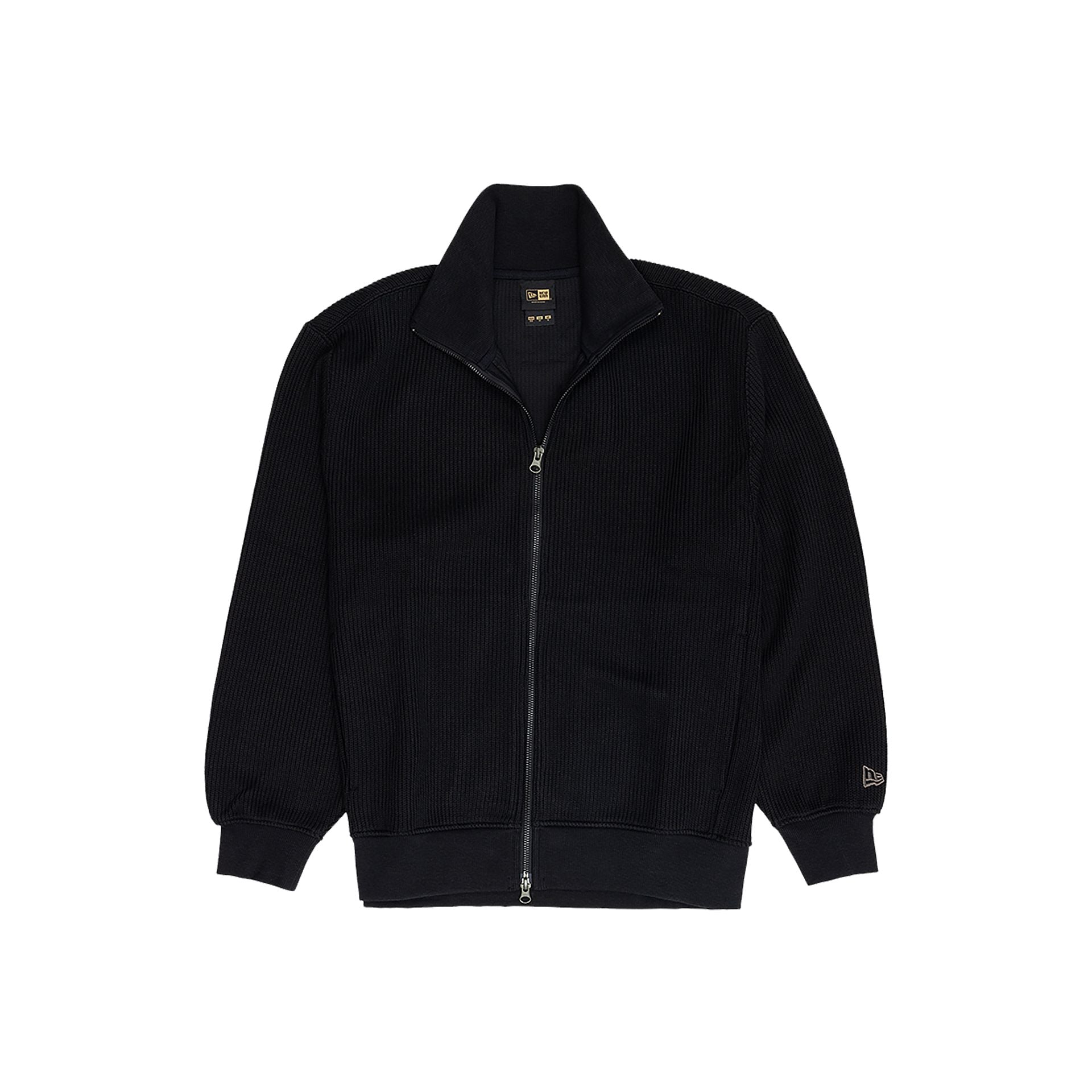 New Era Cap Black Label Knit Black Zip-Up Jacket