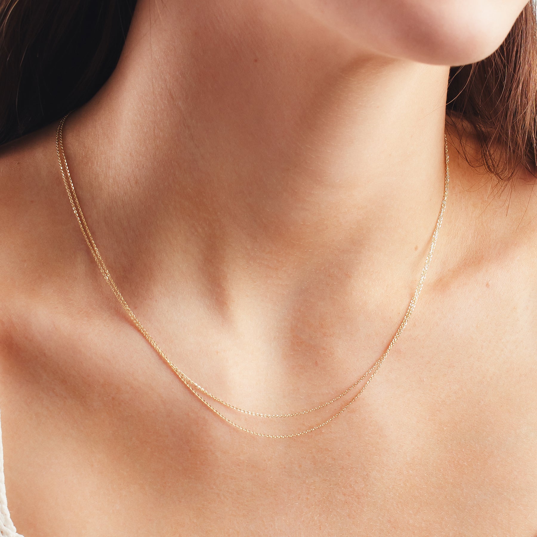 14k Adjustable Flat Cable Chain