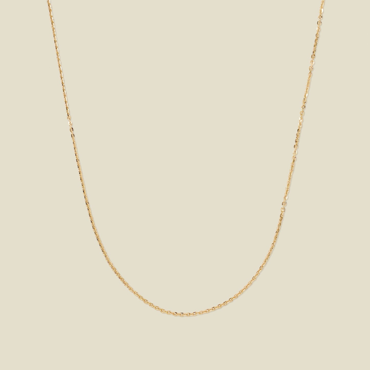 14k Adjustable Flat Cable Chain
