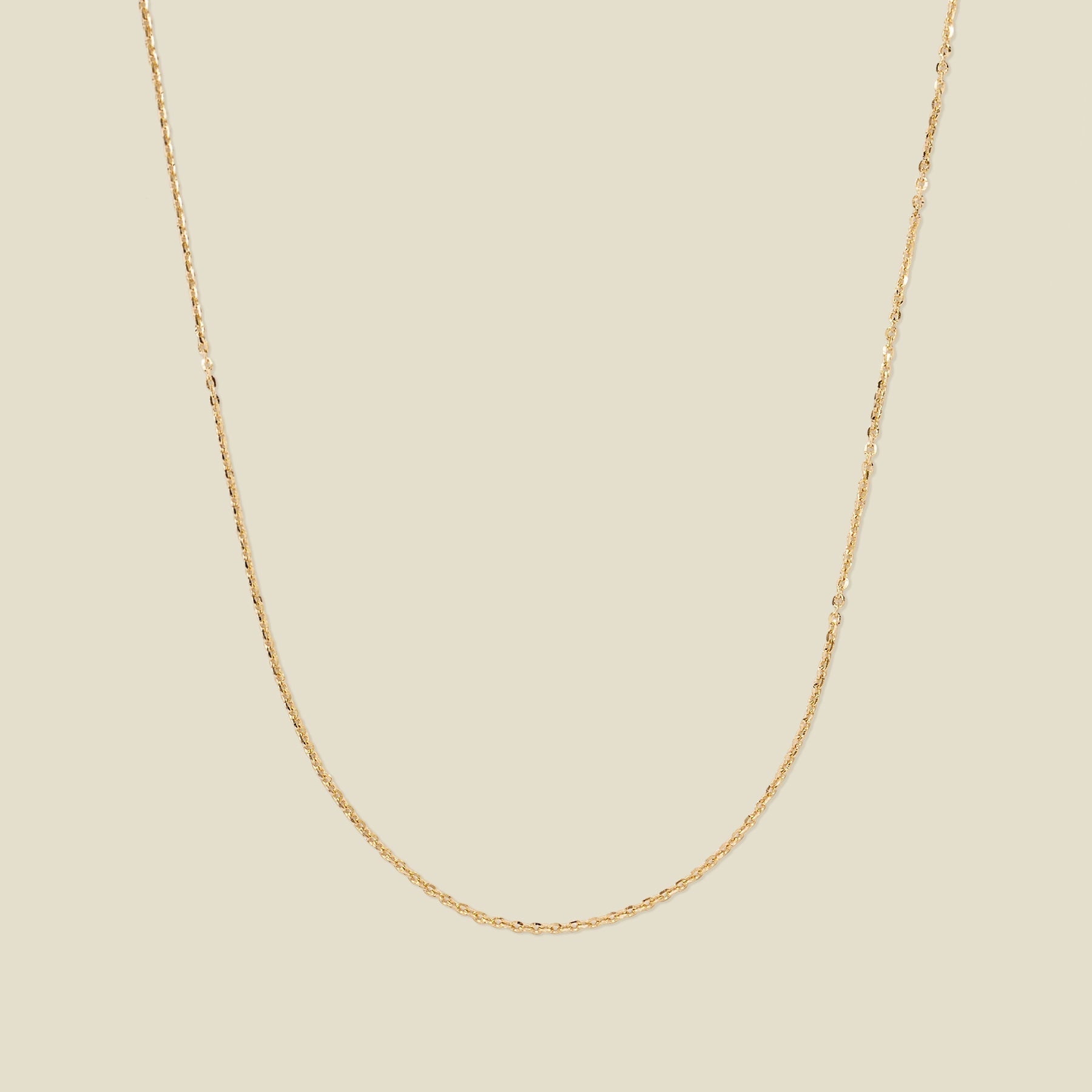14k Adjustable Flat Cable Chain