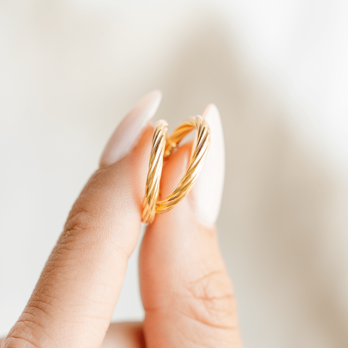 14k Twisted Hoop Earrings
