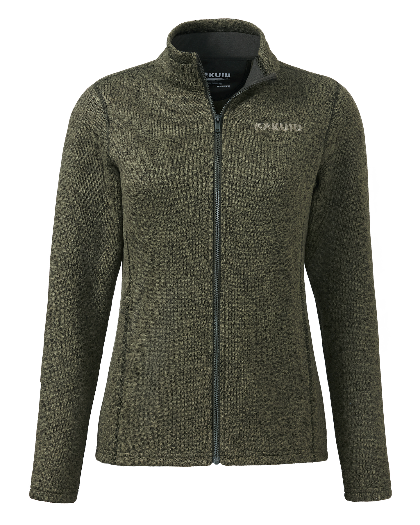 Outlet Women's Base Camp Full Zip Sweater | Olive Heather