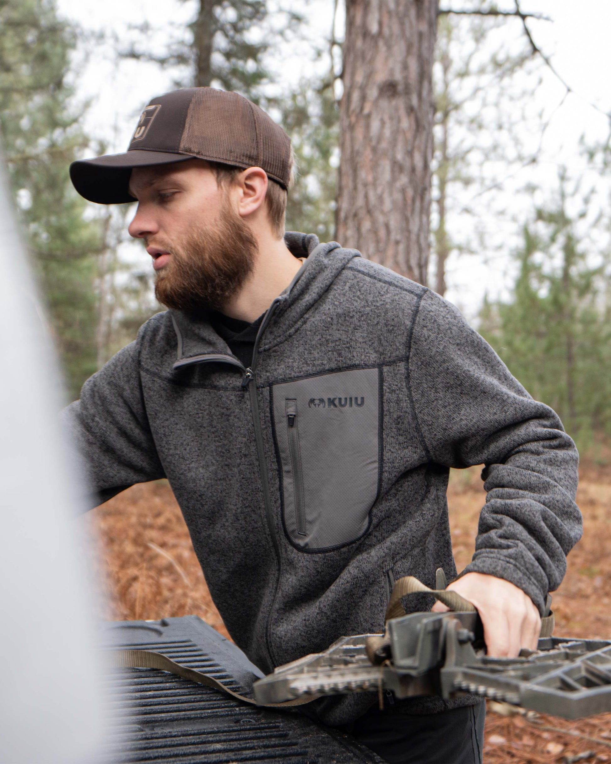 Outlet Base Camp Hooded Sweater | Navy Heather
