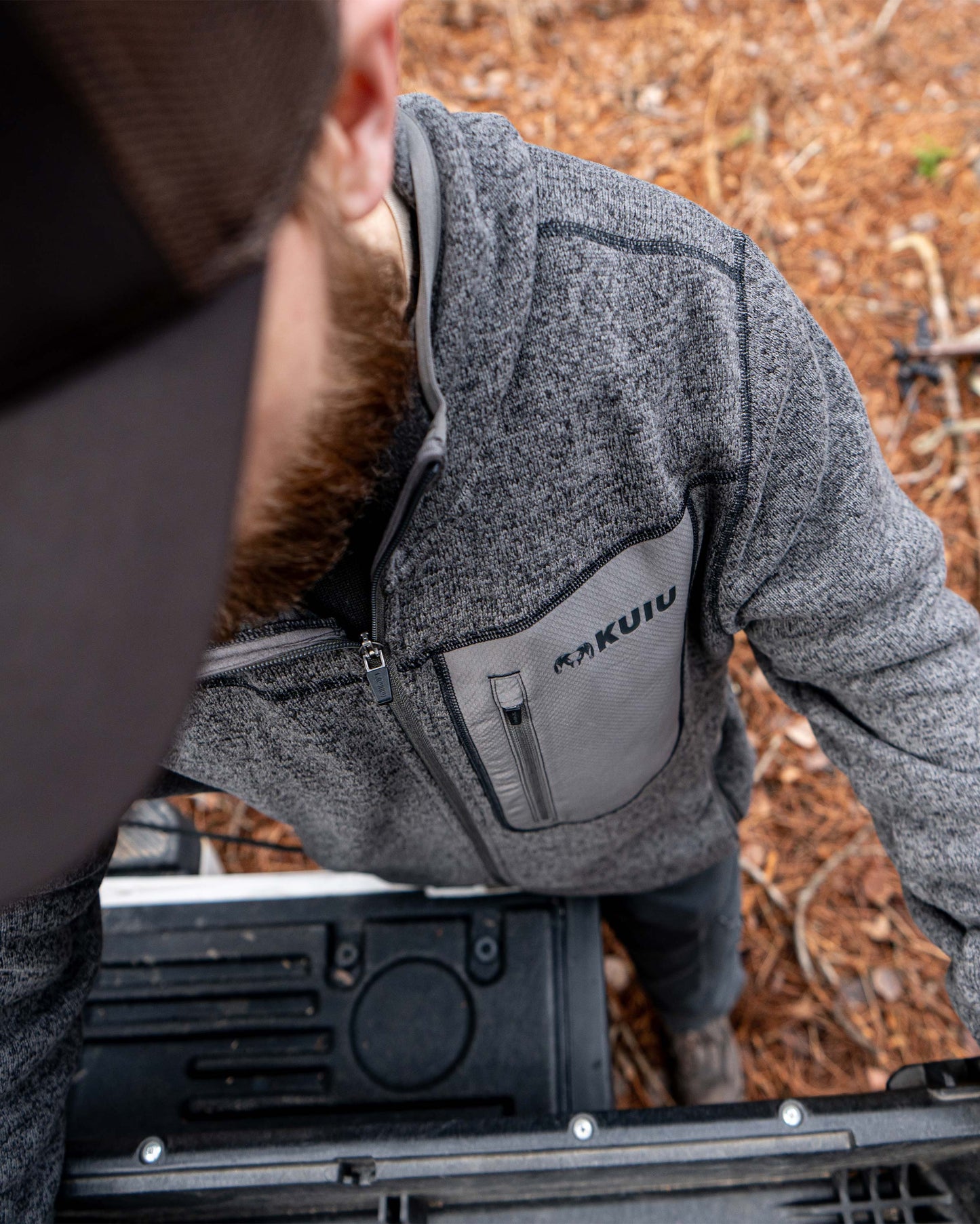 Outlet Base Camp Hooded Sweater | Navy Heather