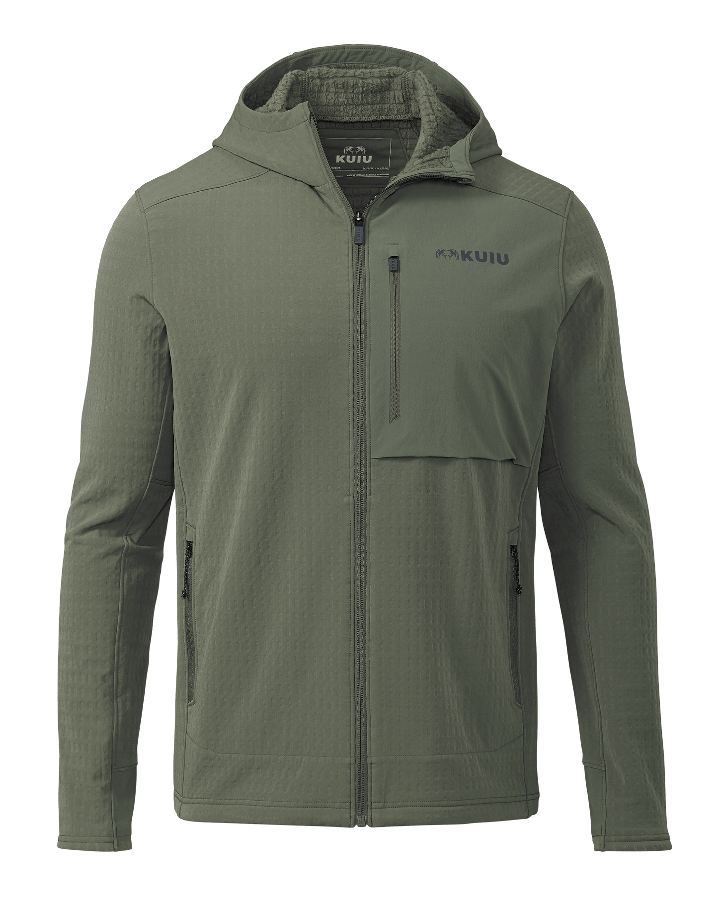 Blockfield Fleece Hoodie | Dark Sage