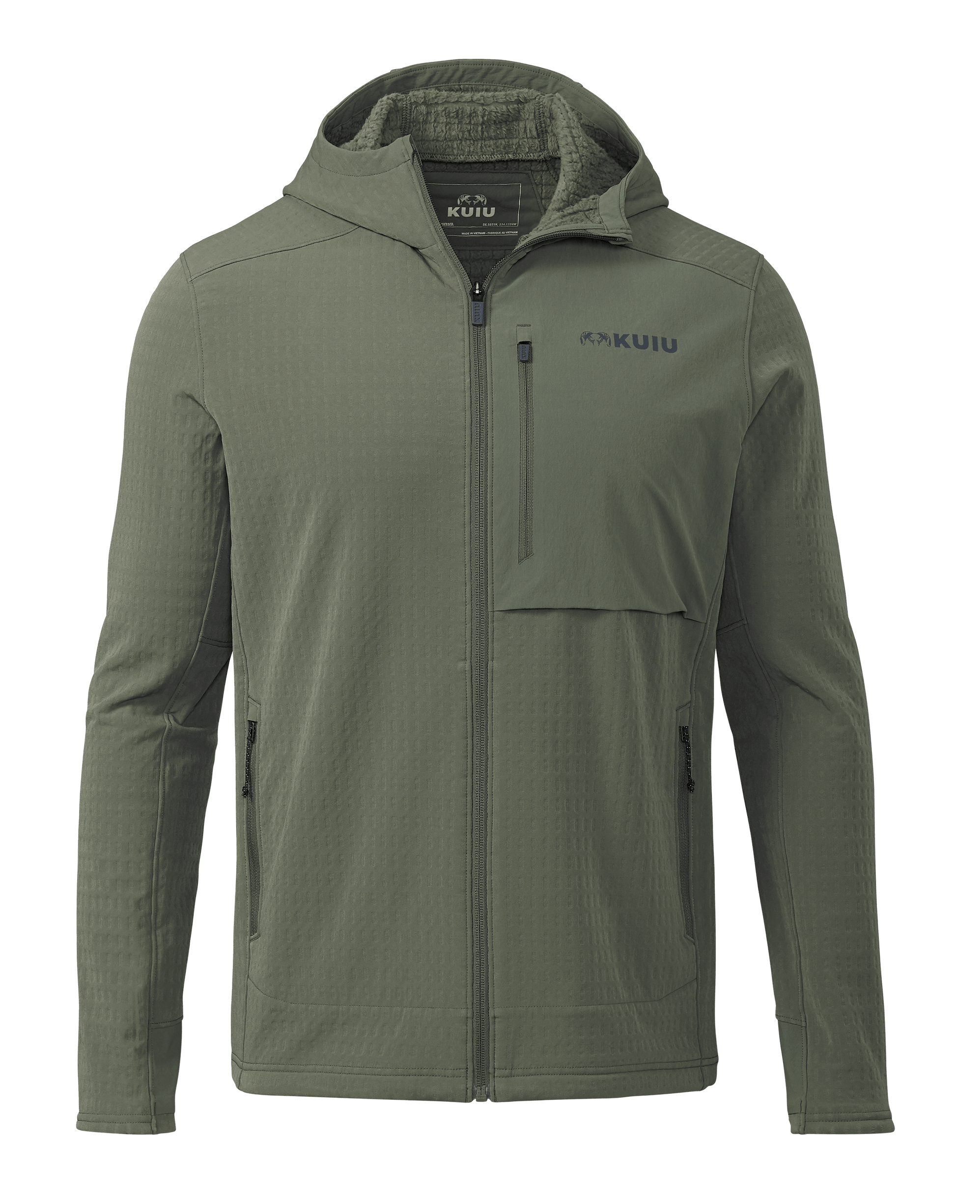 Blockfield Fleece Hoodie | Dark Sage