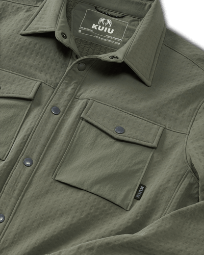 Blockfield Fleece Shirt Jacket | Dark Sage