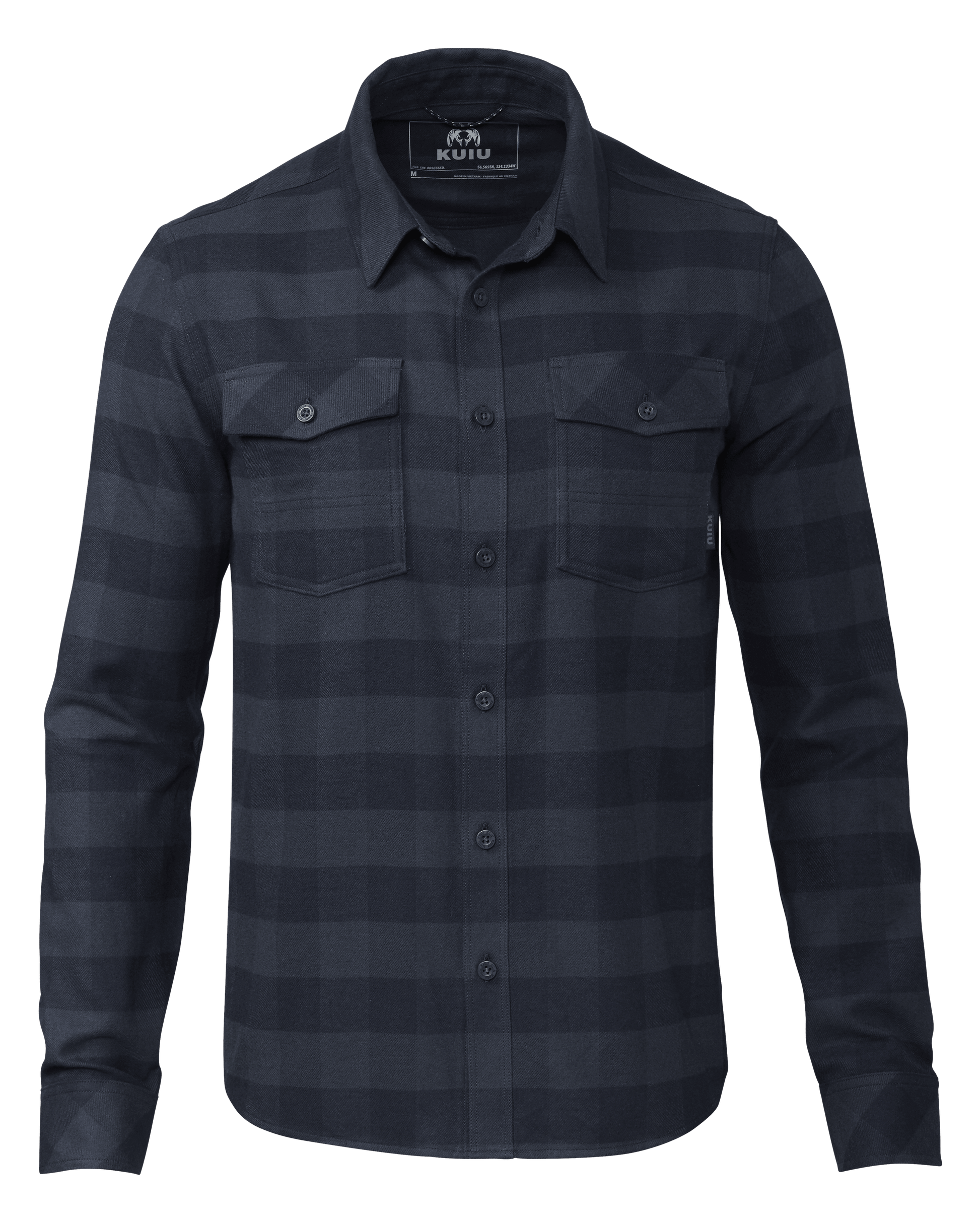Field Flannel Shirt | Steel Blue Buffalo Check