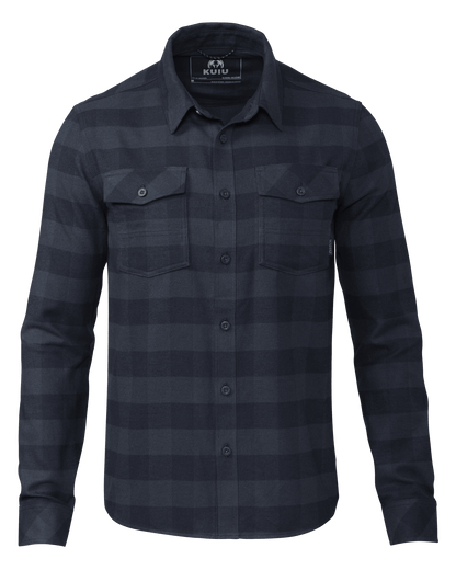 Field Flannel Shirt | Steel Blue Buffalo Check