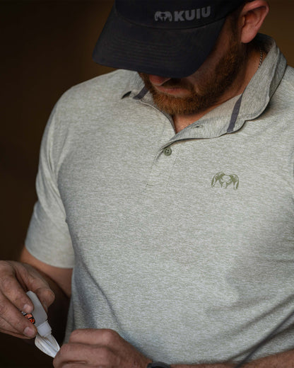 Outlet KUIU Performance Polo | Heather Gunmetal