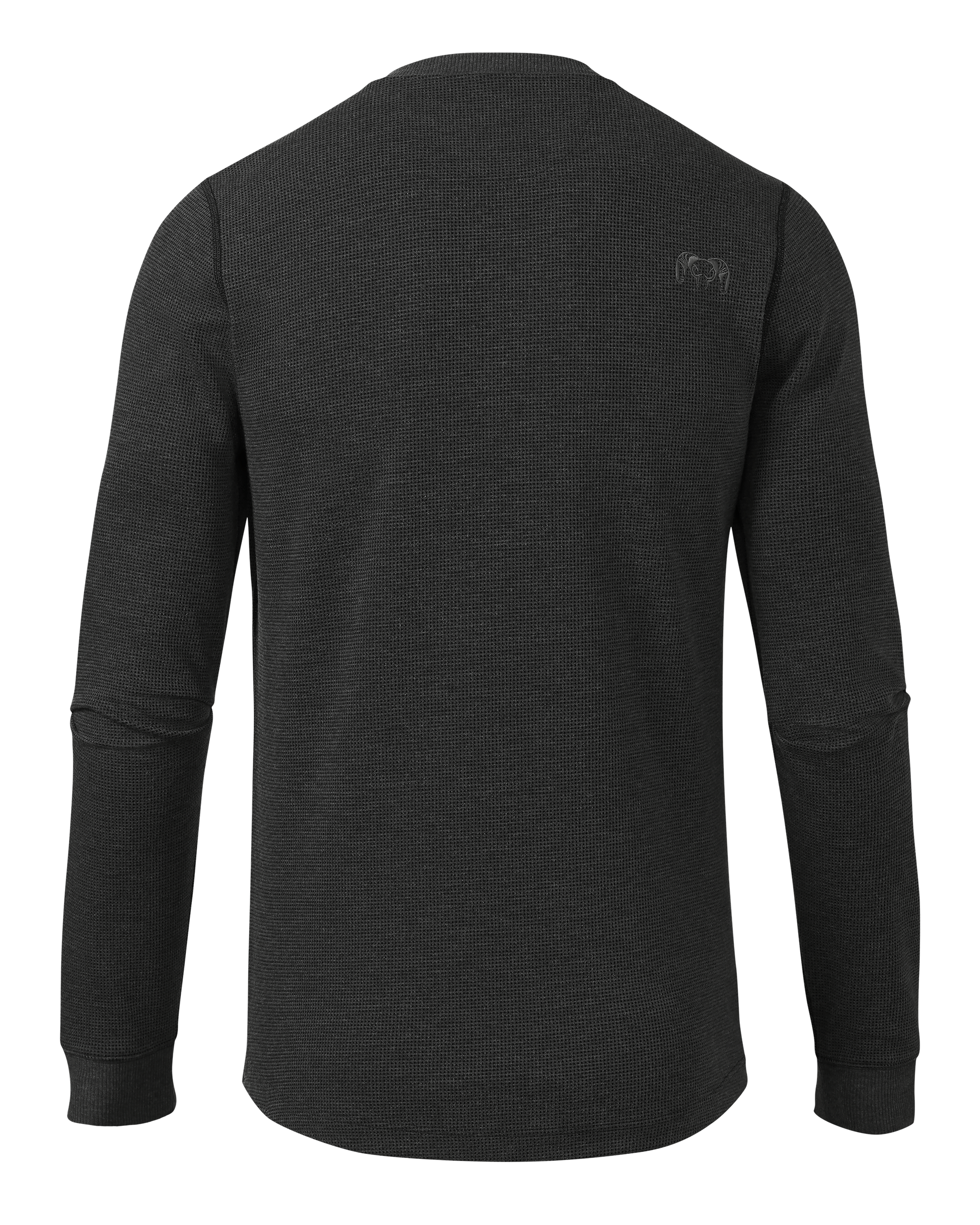 Canyon Waffle Henley | Black Heather