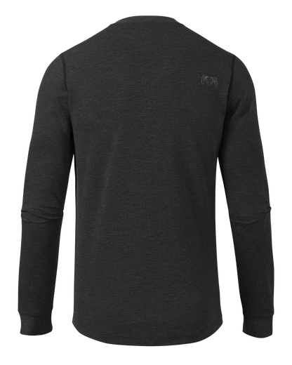 Canyon Waffle Henley | Black Heather