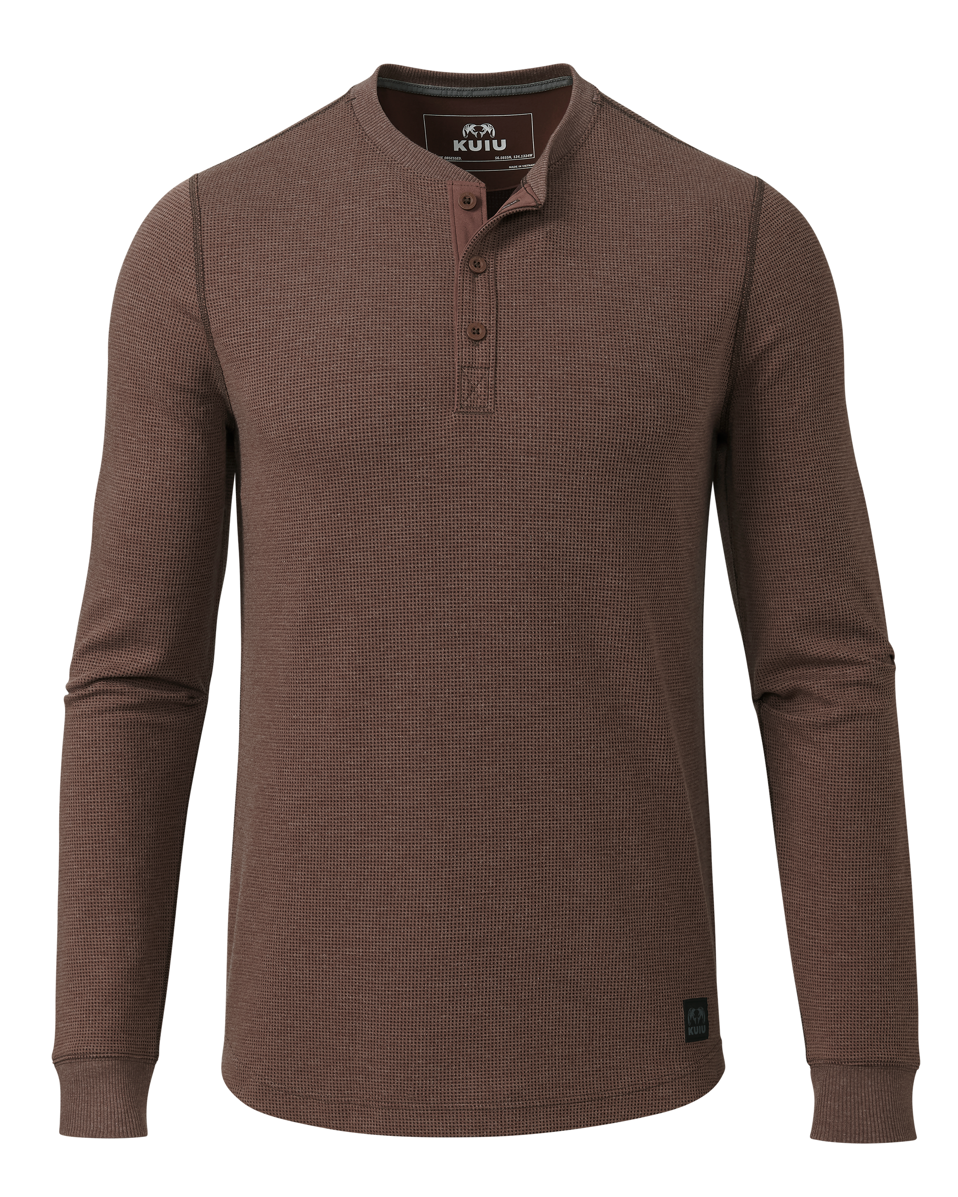 Canyon Waffle Henley | Cedar Heather
