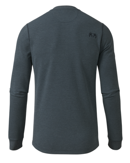 Canyon Waffle Henley | Steel Blue Heather