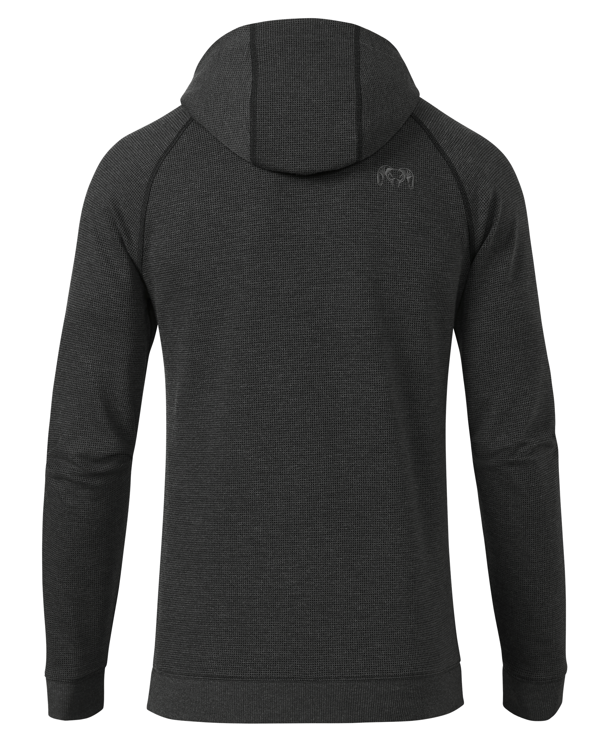 Canyon Waffle Hoodie | Black Heather