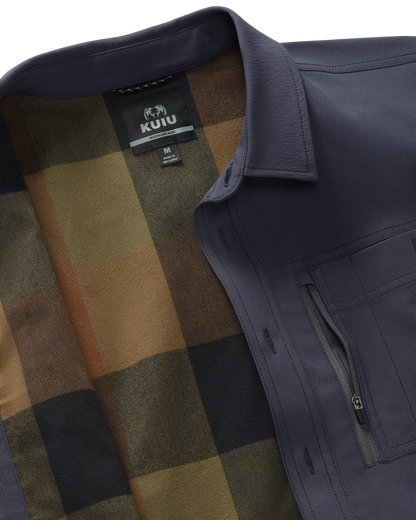 Motive Flannel Lined Shirt Jacket | Steel Blue