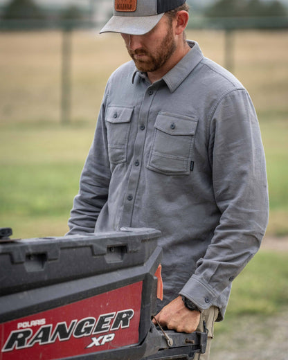 Field Flannel Shirt | Steel Blue