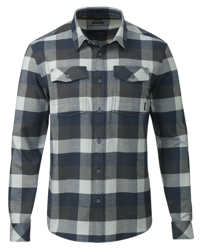 Field Flannel Shirt | Steel Blue Trio
