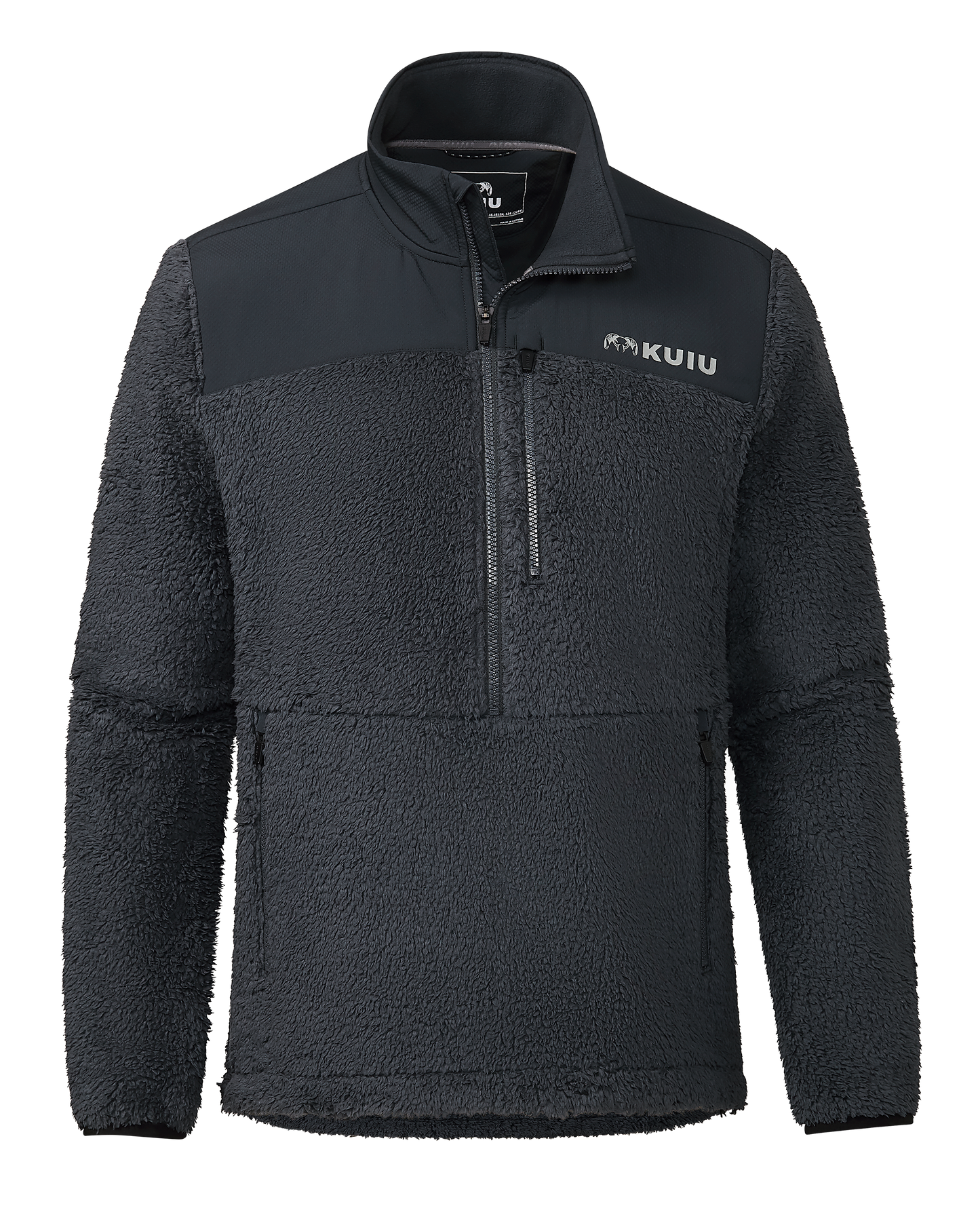 Sherpa Fleece Zip Pullover | Nightfall