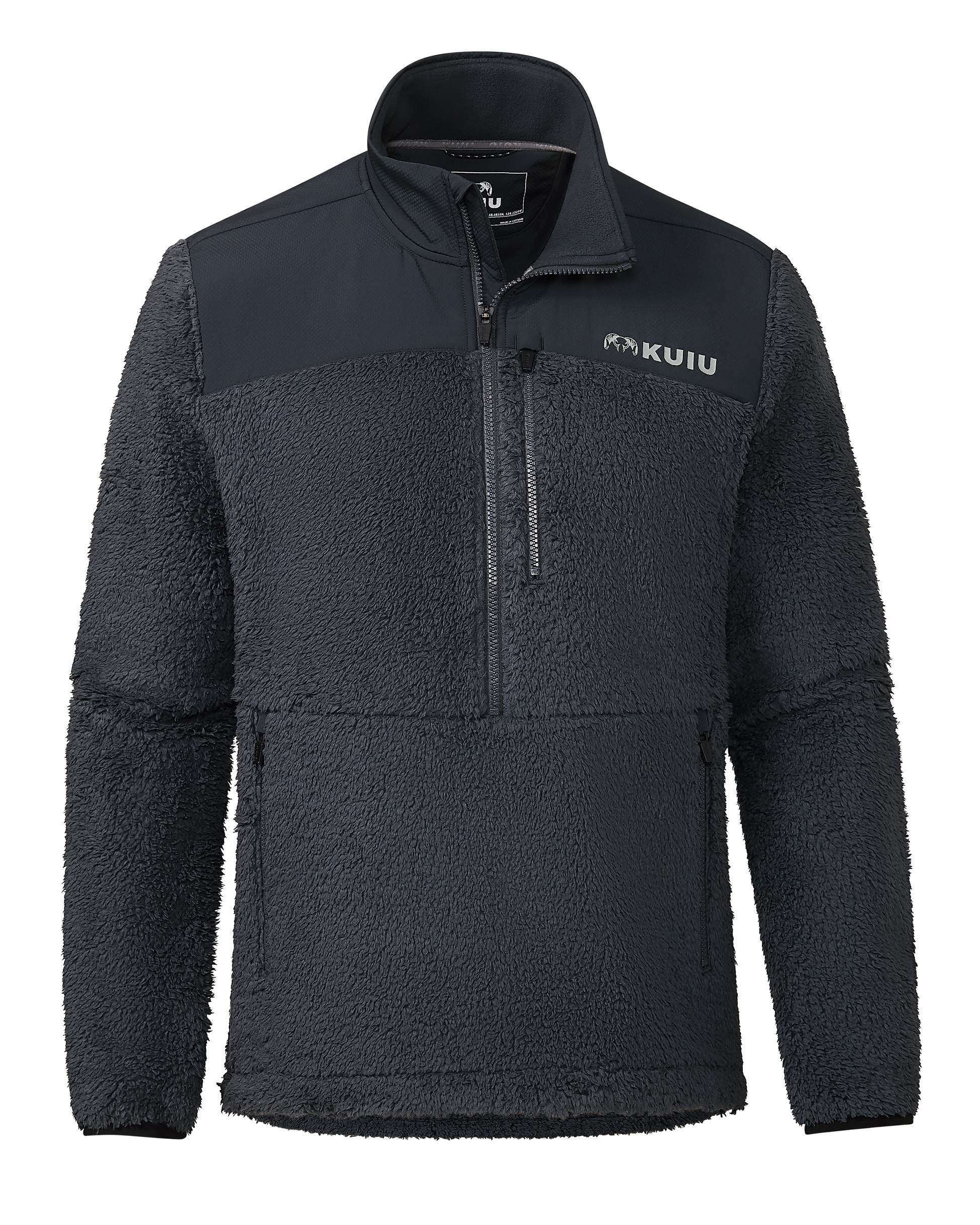 Sherpa Fleece Zip Pullover | Nightfall