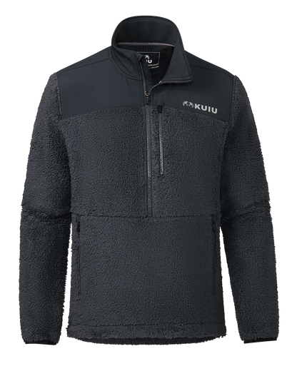 Sherpa Fleece Zip Pullover | Nightfall
