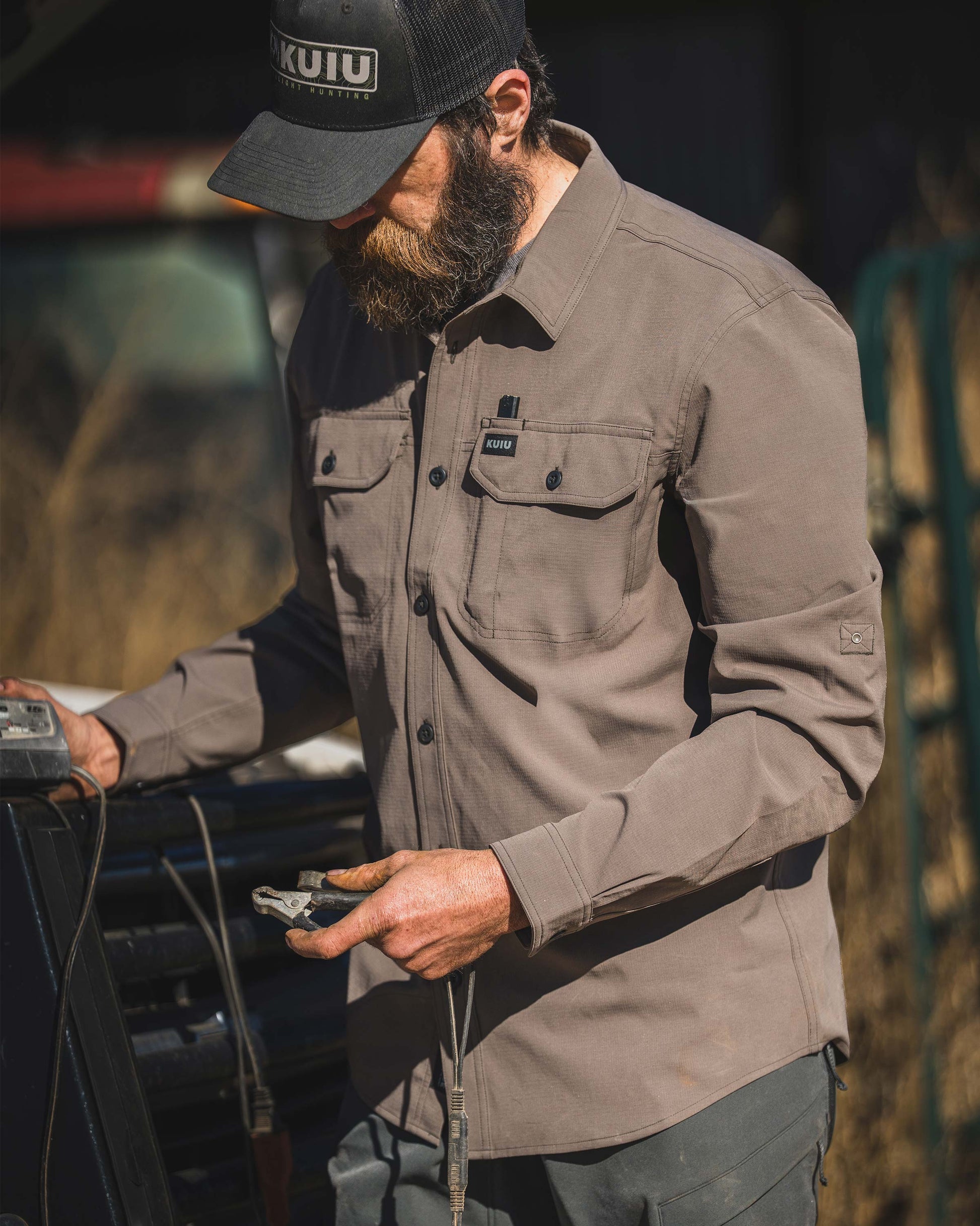 Gauge LS Work Shirt | Asphalt