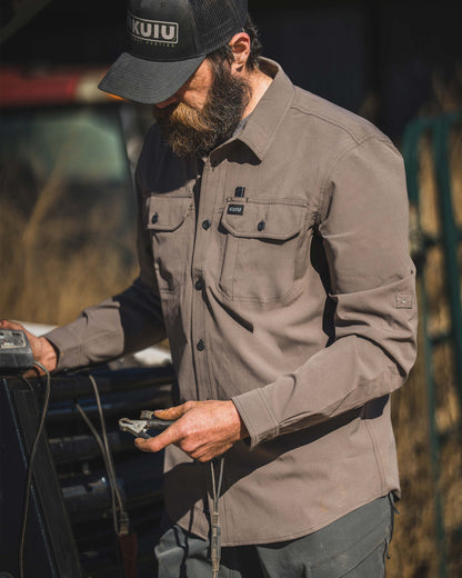 Gauge LS Work Shirt | Asphalt