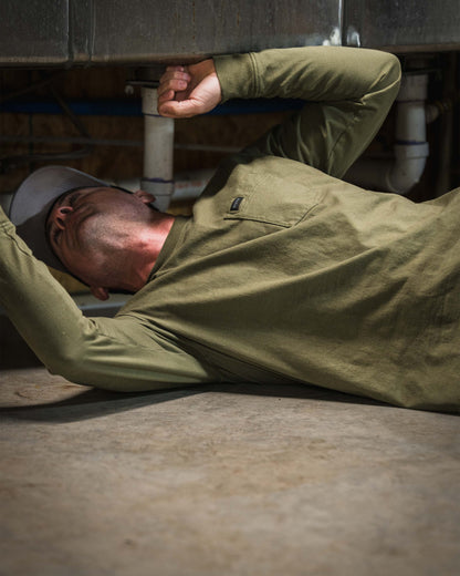Workgrade LS Pocket Crew | Black