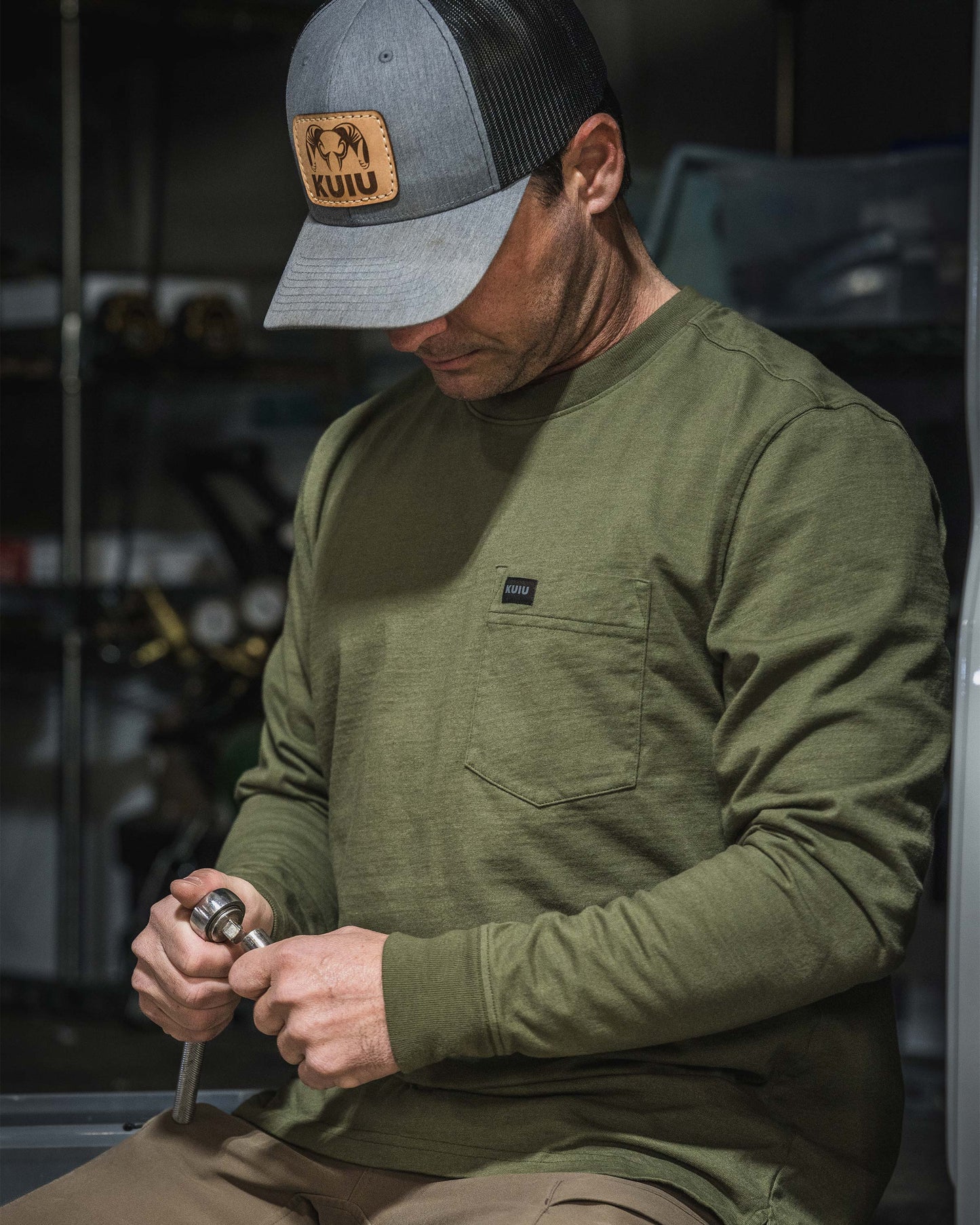 Workgrade LS Pocket Crew | Black