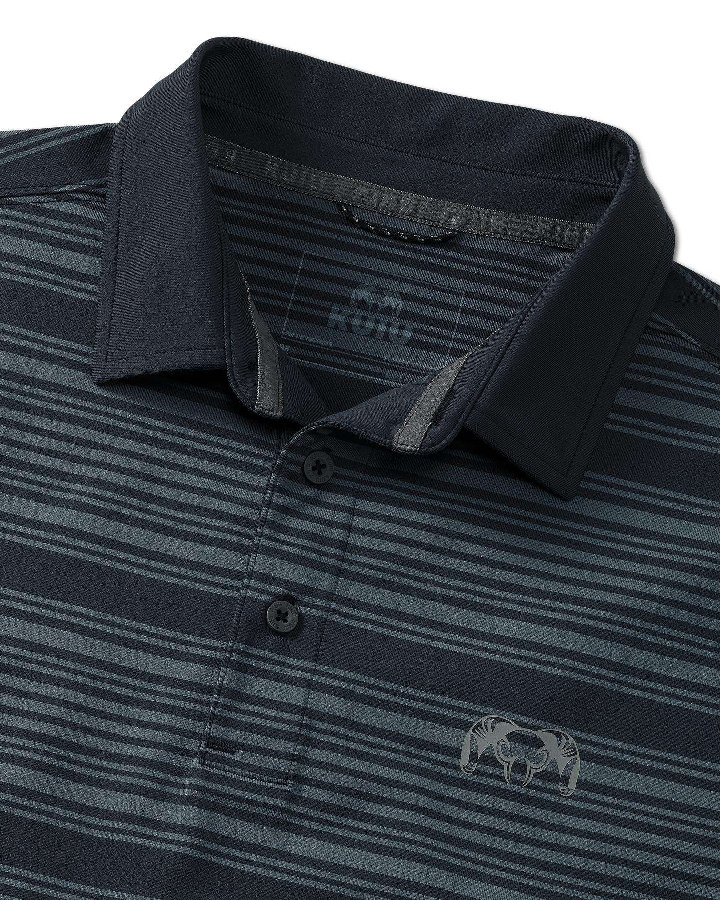 KUIU Performance Polo Stripe | Steel Blue Stripe
