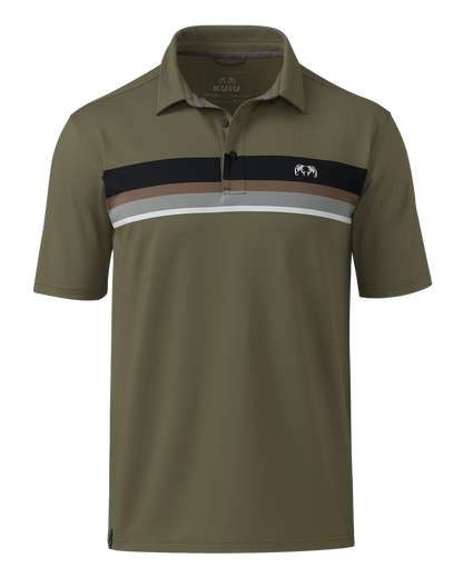 KUIU Performance Polo Stripe | Evergreen Chest Stripe