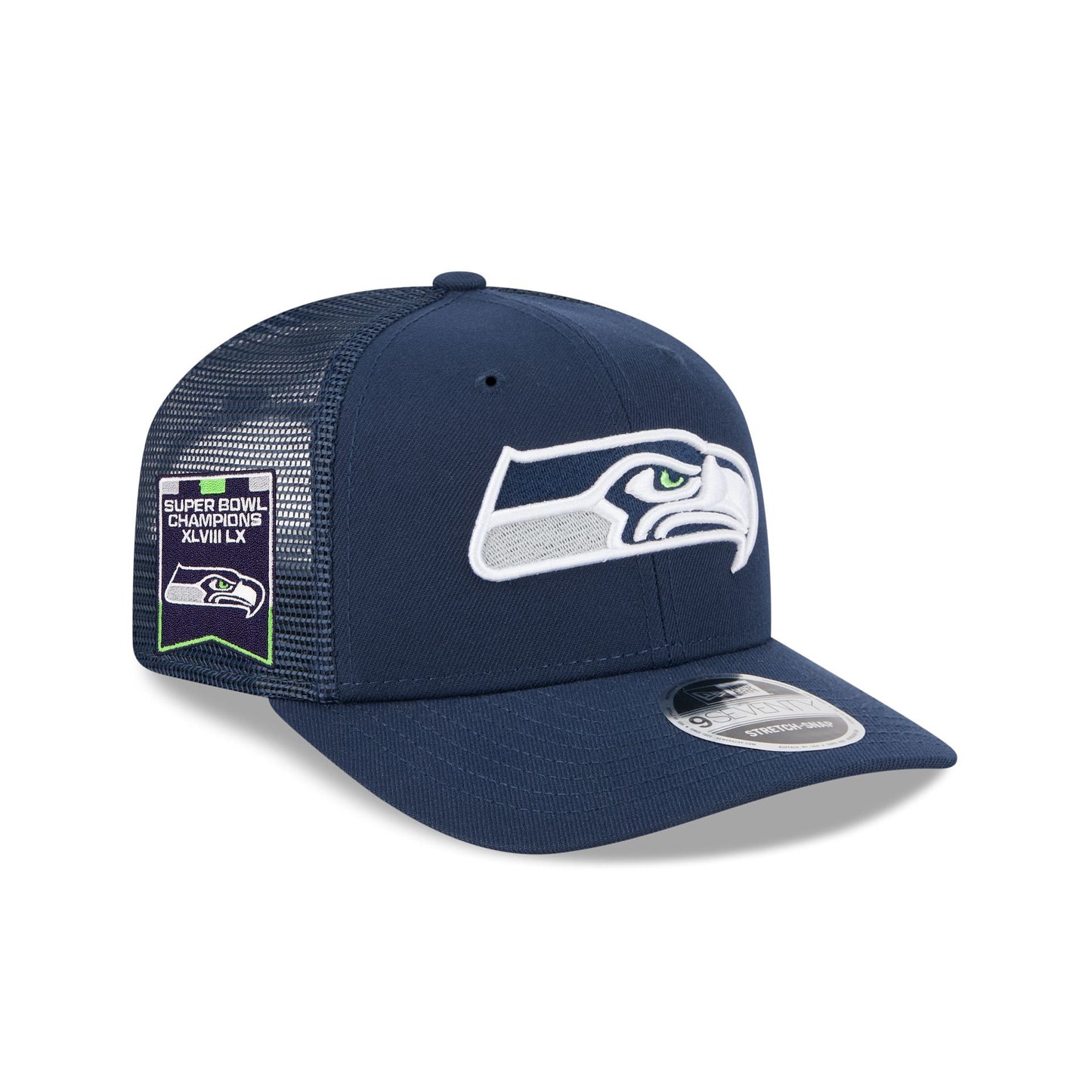 Seattle Seahawks Super Bowl LX Champions Multi-Year Banner 9SEVENTY Trucker Hat