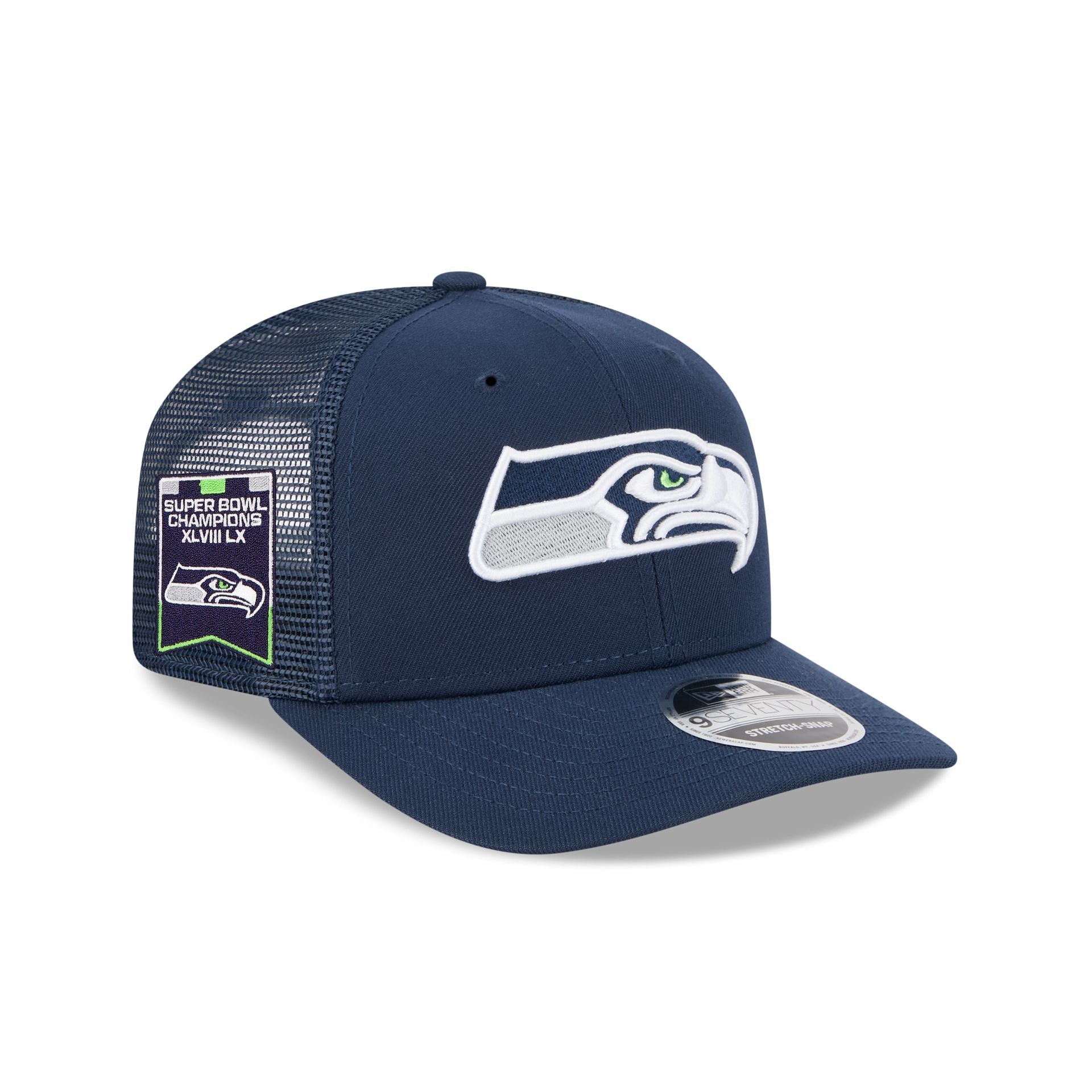 Seattle Seahawks Super Bowl LX Champions Multi-Year Banner 9SEVENTY Trucker Hat