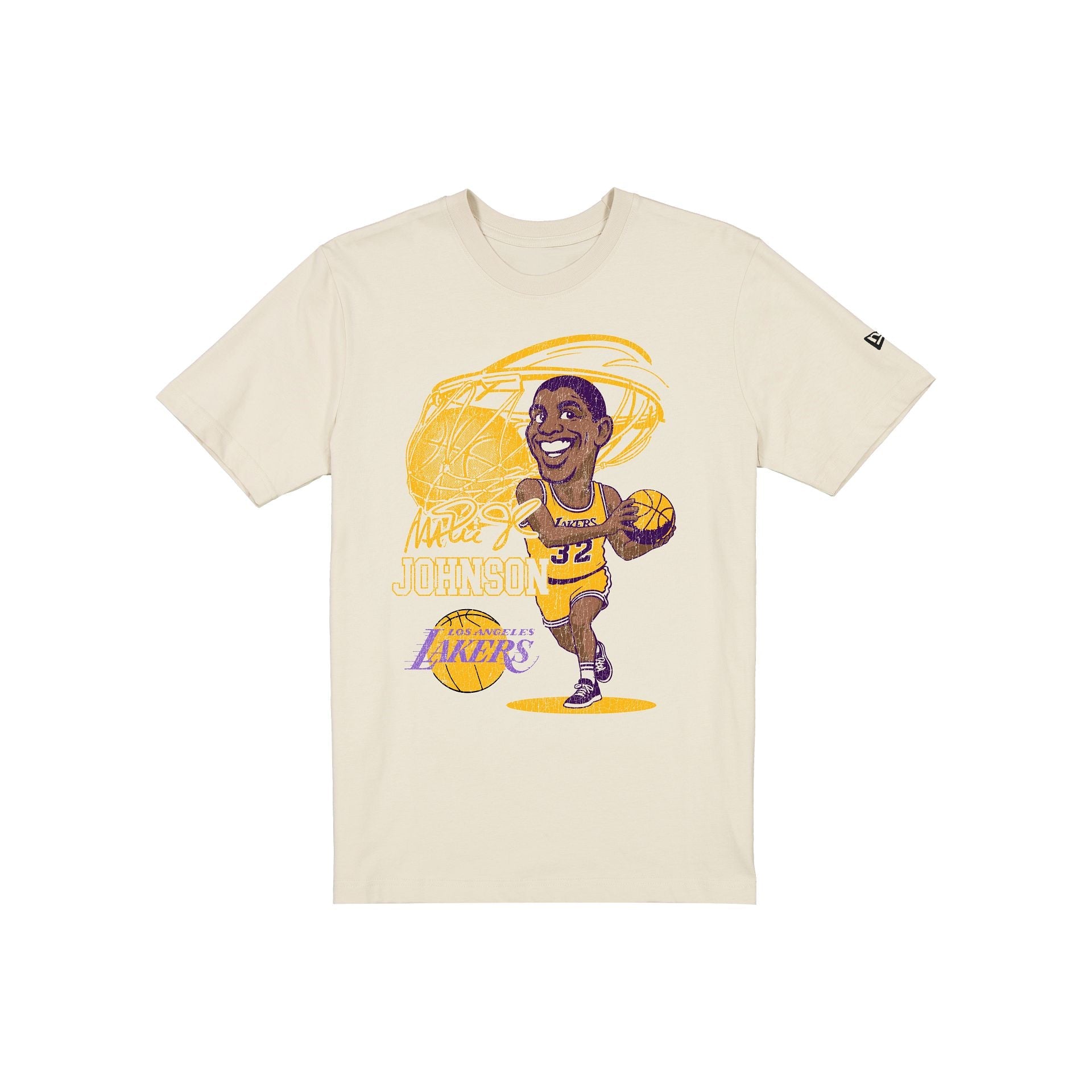 Los Angeles Lakers Hardwood Classics Magic Johnson Caricature T-Shirt