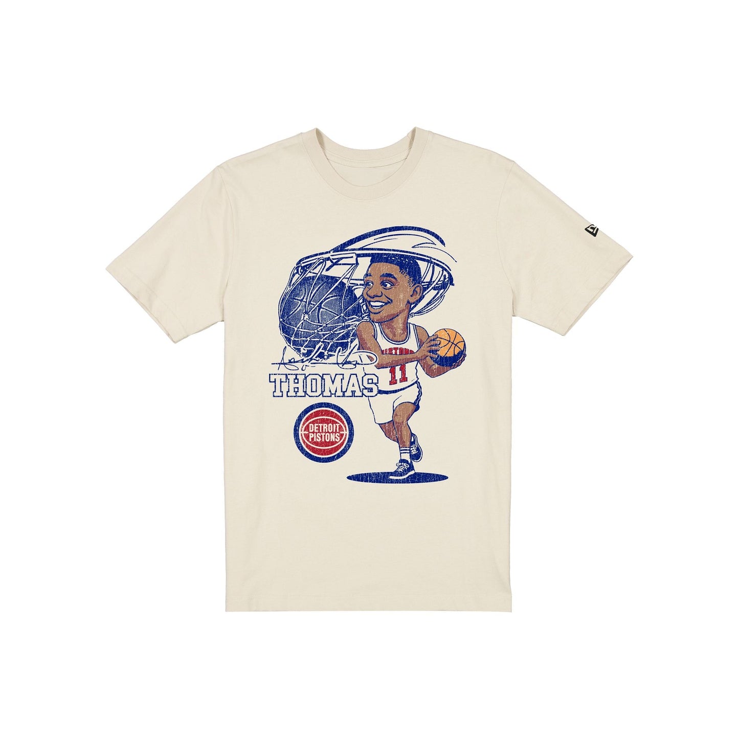 Detroit Pistons Hardwood Classics Isiah Thomas Caricature T-Shirt