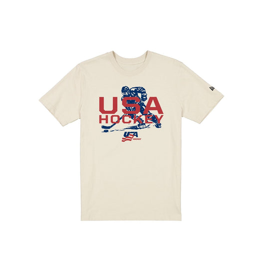 USA Hockey Player Chrome White T-Shirt