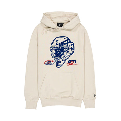 USA Hockey Helmet Chrome White Hoodie