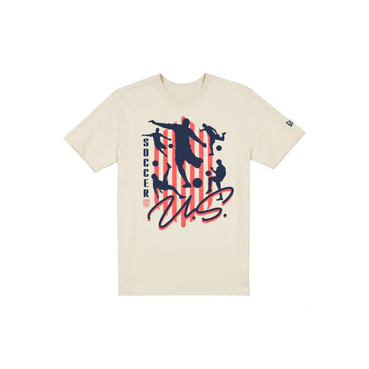 U.S. Soccer Men's National Team Kick Chrome White T-Shirt